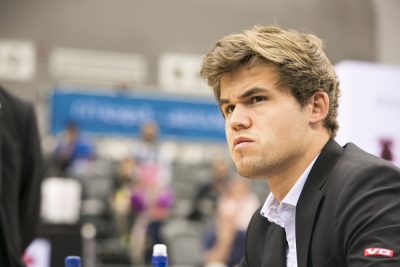 Norway's chess champ Magnus Carlsen lost his rapid chess championship title in Qatar on Wednesday. PHOTO: FIDE Doha Chess 2016/Maria Elianova